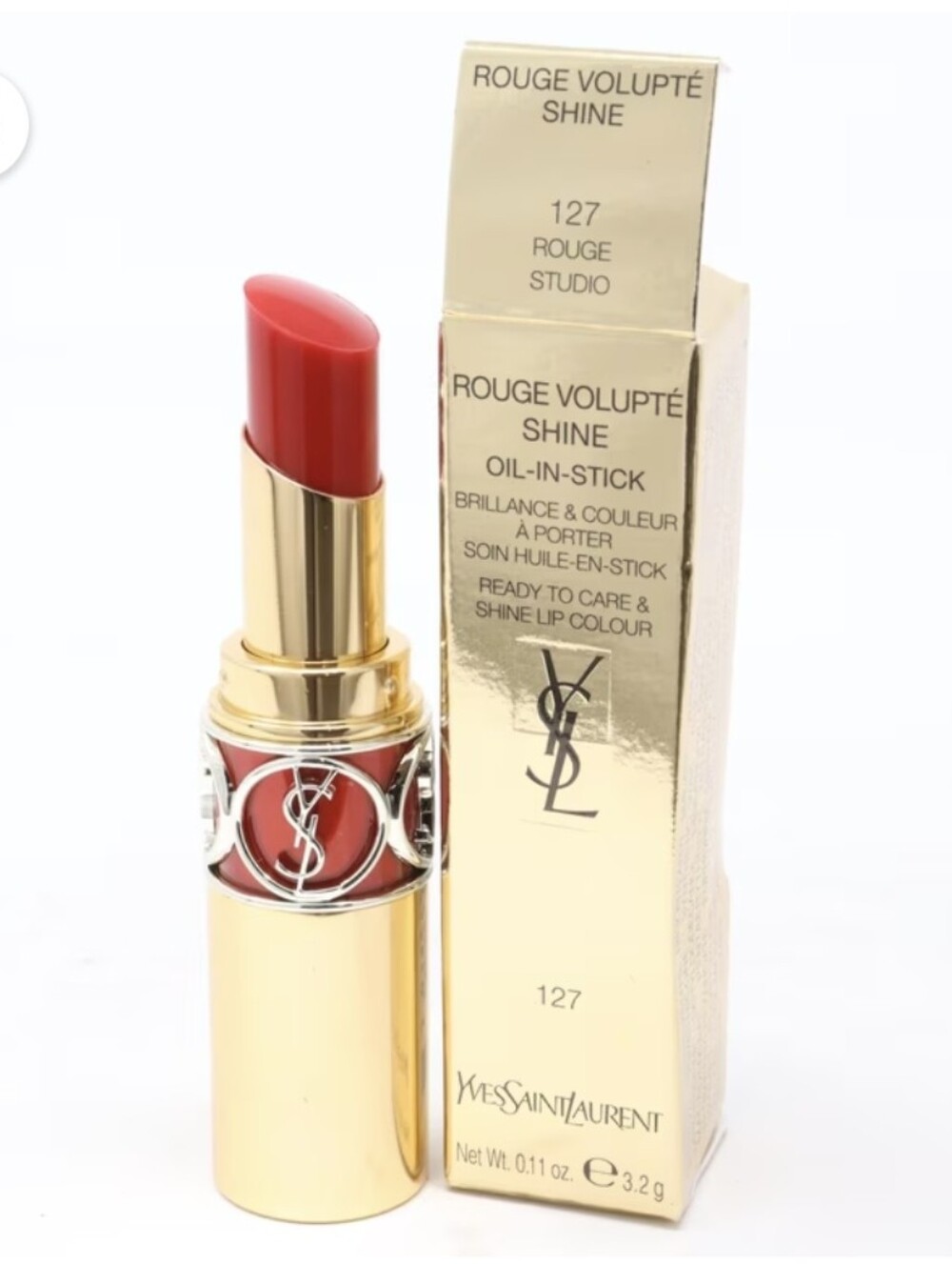 Yves Saint Laurent Rouge Volupté Shine Oil-in-Stick Lipstick in shade 127 Rouge